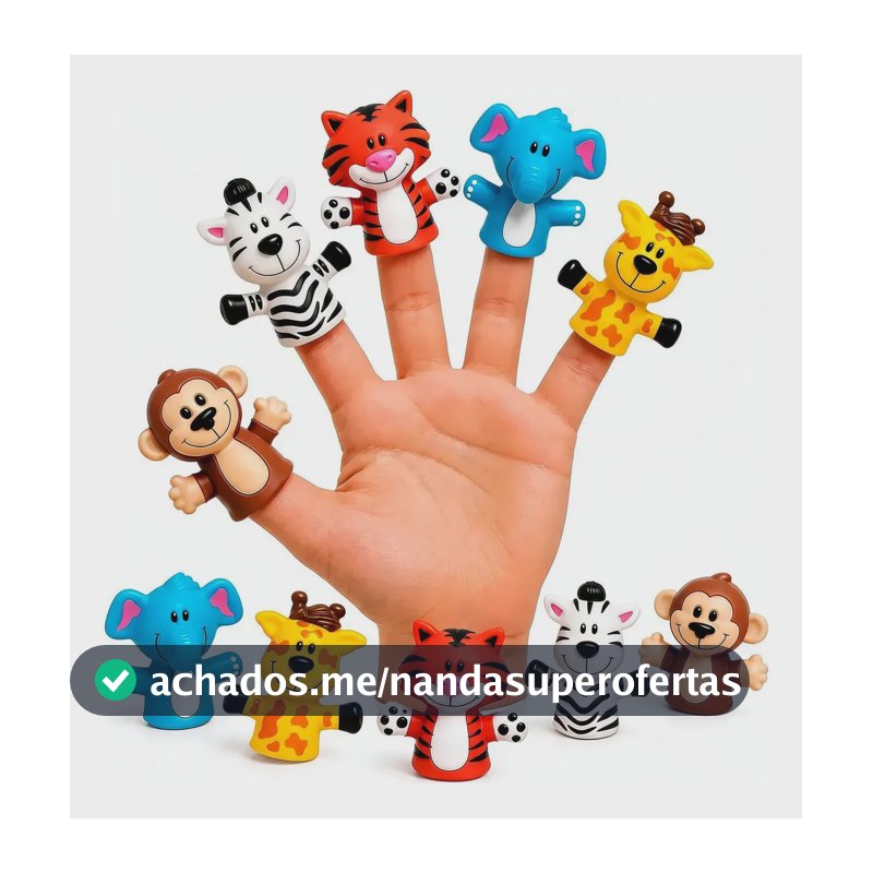 Fantoche De Dedo Mão Brinquedo Infantil Interativo - 5 Peças