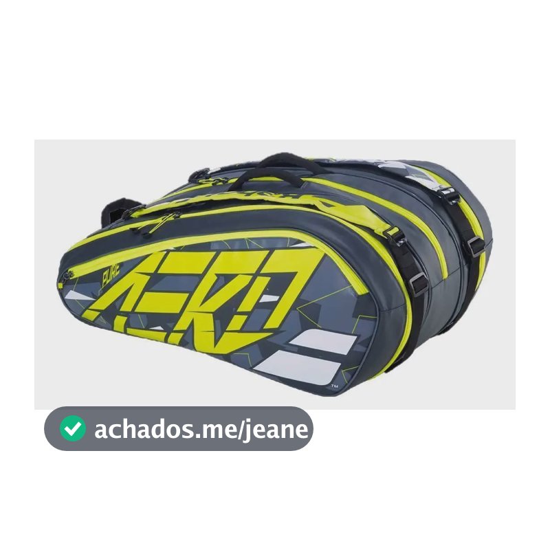 Raqueteira Babolat Pure Aero X12 Preto E Amarelo
