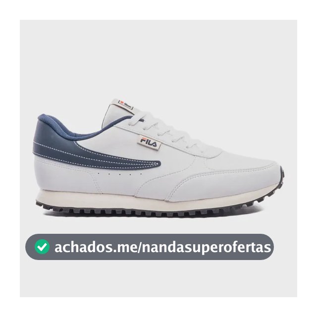 Tênis Fila Renno Classic Sl Masculino Leve Confortável Branco/marinho/vermelho Liso 43 Br