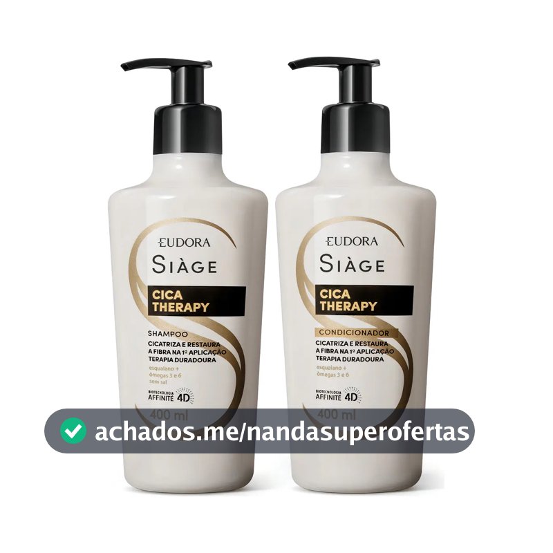 Combo Eudora Siàge Cica-therapy: Shampoo 400ml + Condicionador 400ml