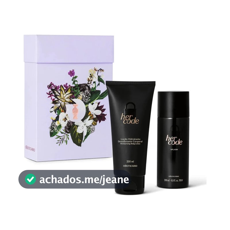 Presente Her Code Splash e Hidratante