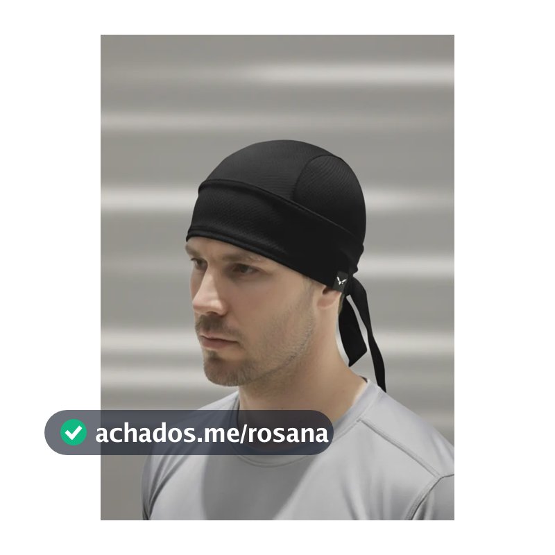 Bandana Esportiva Ciclismo Toca Texturizada Proteção Fpuv50+ Preto Único