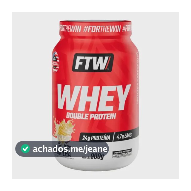 Whey Protein Double Protein 900g Sabor Baunilha - FTW