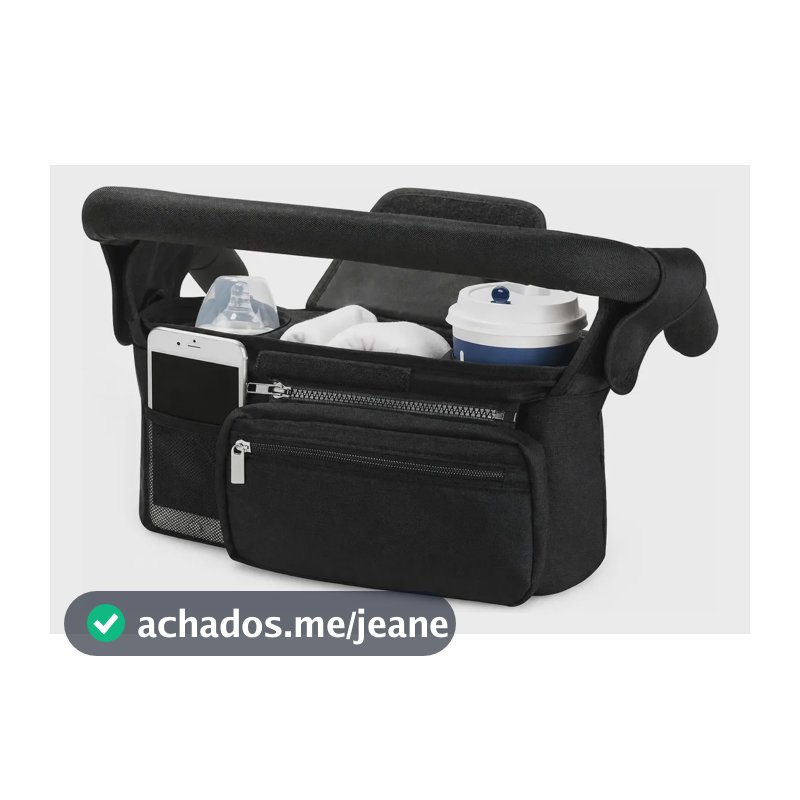 Bolsa Maternidade Organizadora Carrinho De Bebê De Fraldas Preto Armazenamento De Grande Capacidade Com Porta-garrafas E Bolsos Ajuste Universal Para Carrinho De Bebê