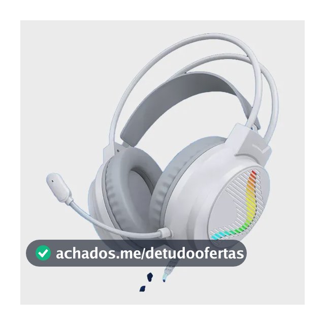Headset Gamer H10 Com Microfone Usb 3.5 Mm White