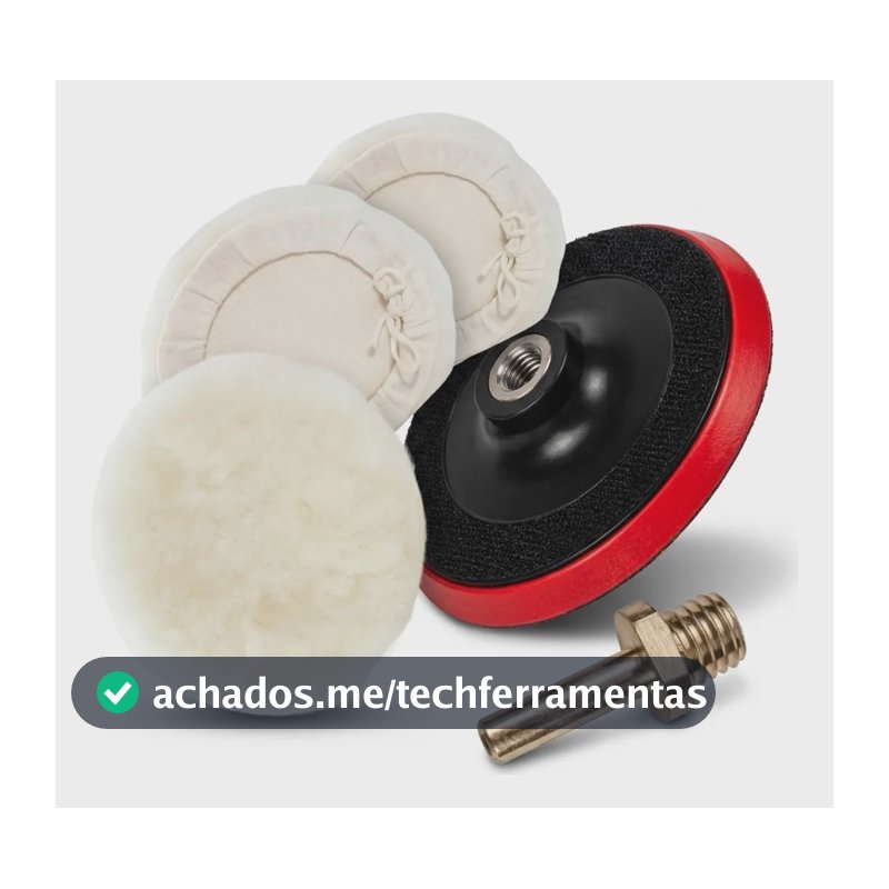 Kit C/1 Boina Lã Polimento Automotivo Disco 125mm Politriz