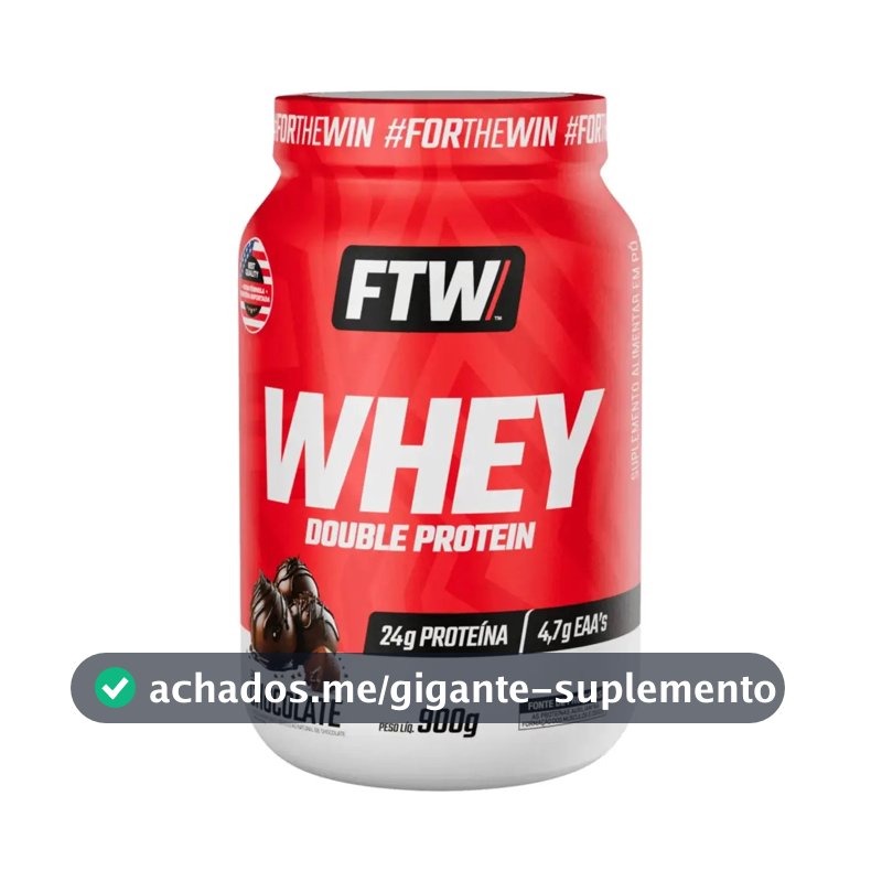Whey Double Protein 900g Sabor Chocolate - FTW