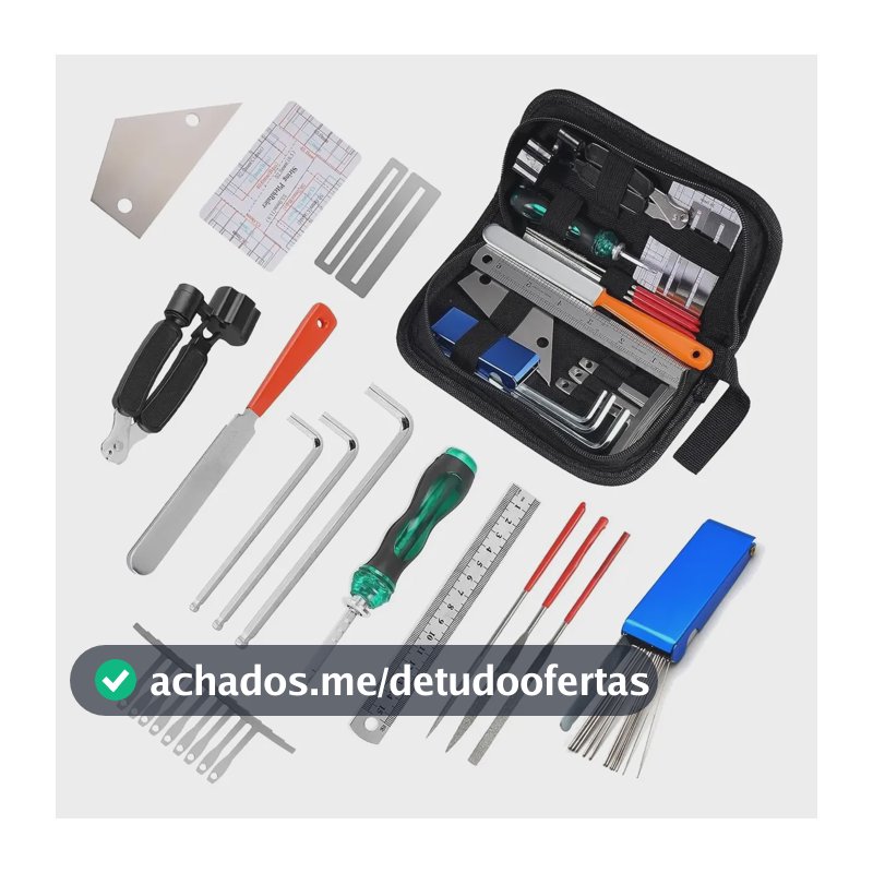 Kit Ferramentas Reparação E Cuidados Guitarra Luthier 25pcs