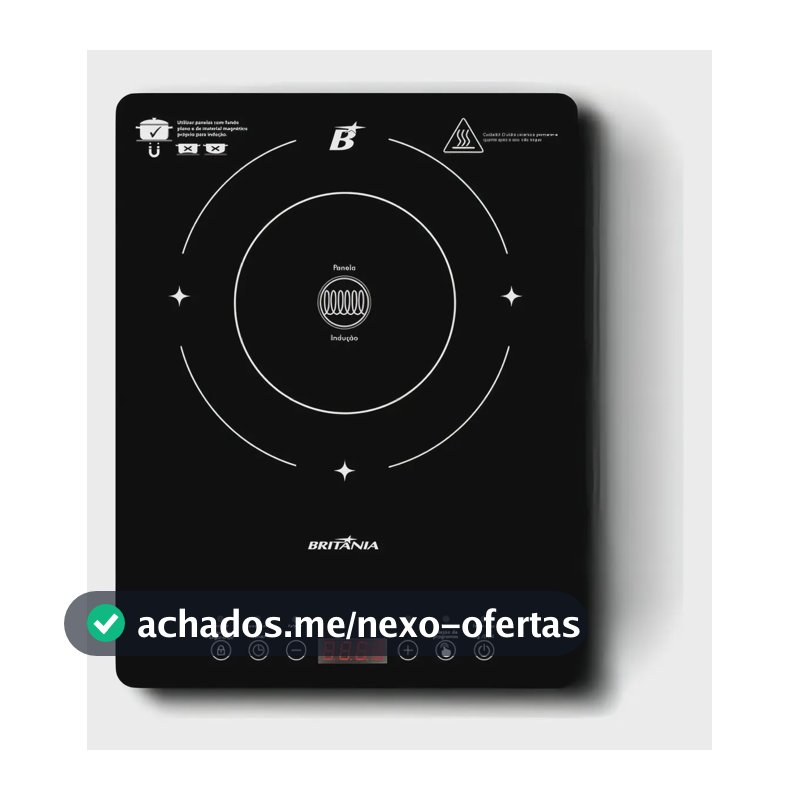Cooktop de Indução Britânia Portátil Painel Touch BCTE10A 220V