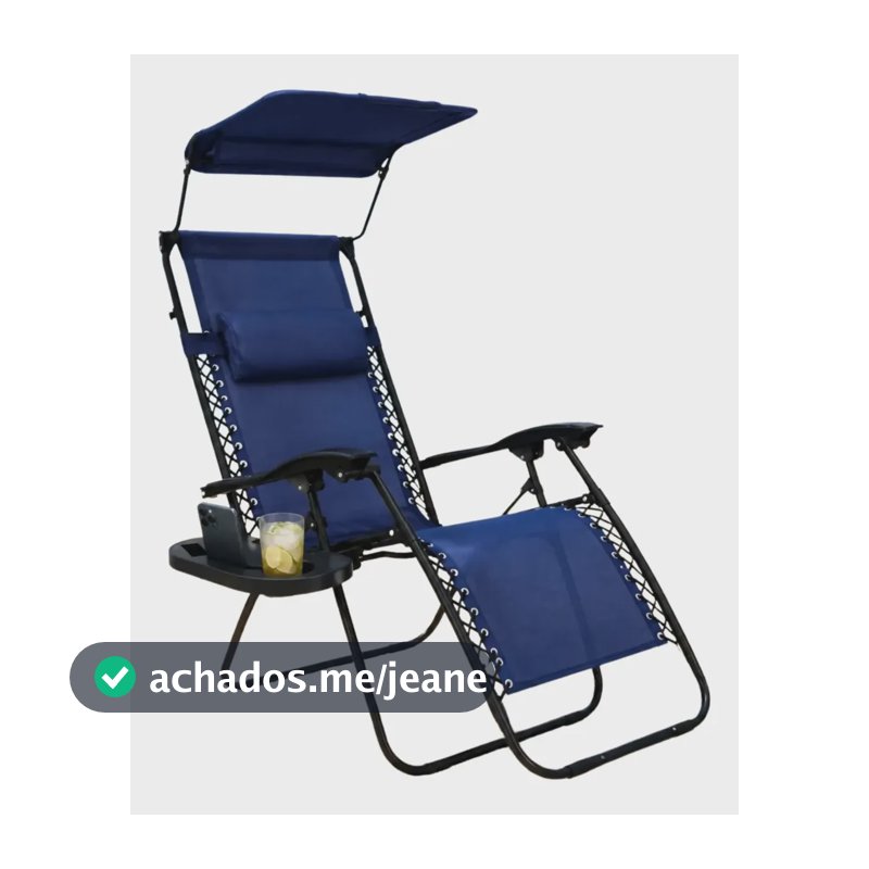 Kit 2 Cadeira Espreguiçadeira Com Tapa Sol Praia Pesca Aluí Azul Com Tapa Sol