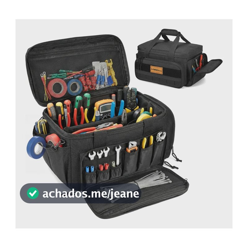 Bolsa Maleta Organizador de Ferramentas Lona Multifuncional Reforçada Livingbascis