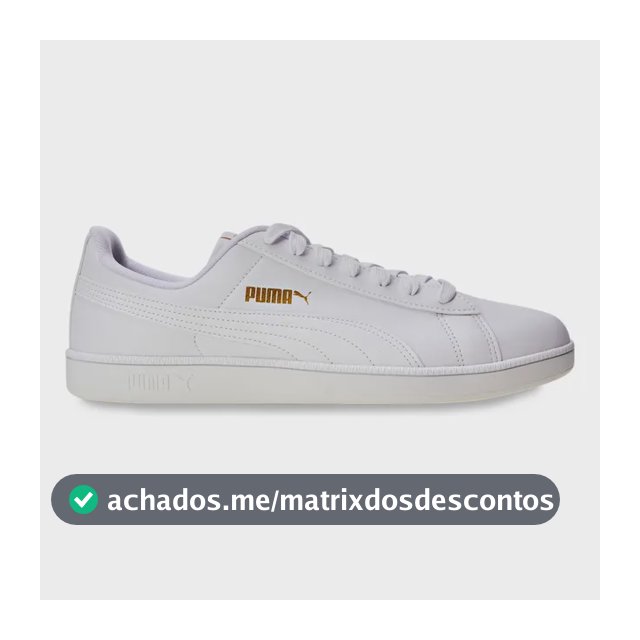 Tênis Casual Masculino E Feminino Up Puma Branco/dourado Geométrico 37 Br