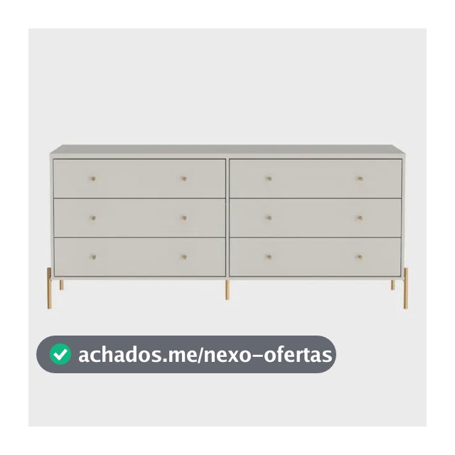 Comoda Provincia Jasper 6 Gavetas 182cm Quarto Casal Grande
