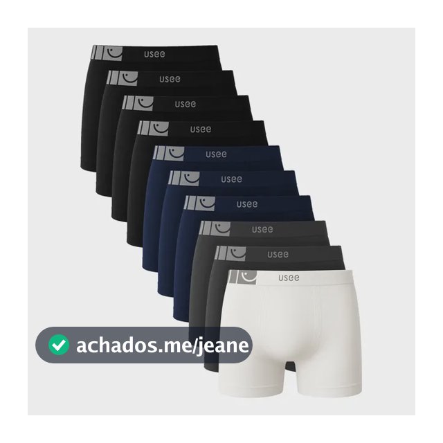 Kit 10 Cueca Boxer Microfibra Sem Costura Adulto Usee Brasil