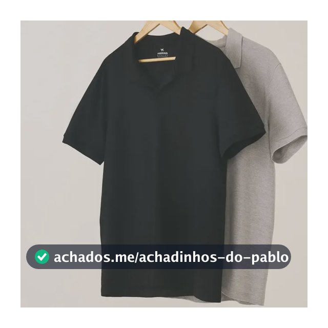 Kit Com 2 Camisas Polo Básicas Masculinas Em Piquet Hering