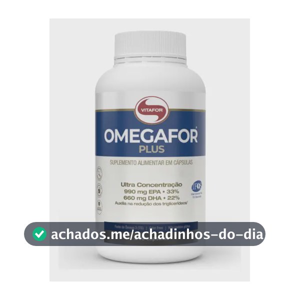 Ômega 3 Vitafor Omegafor Plus em cápsula Sem sabor x 240g de 240 un