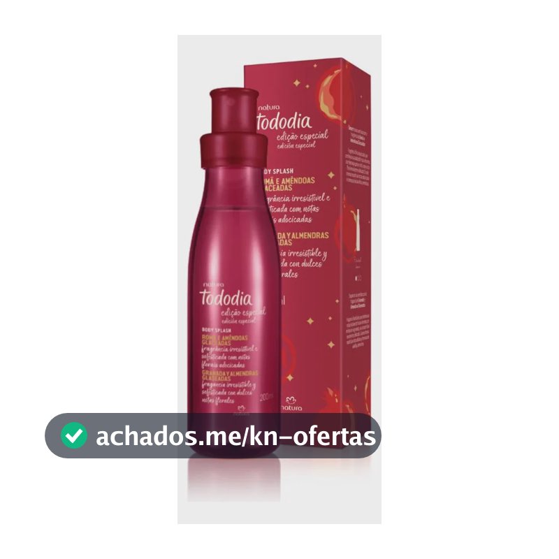 Body Splash Natura Tododia Romã E Amêndoas Glaceadas 200ml