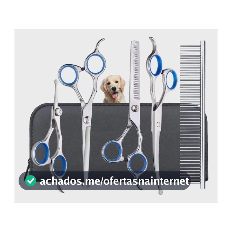 Kit 4 Tesoura Tosa Banho E Tosa Pet Shop Profissionais