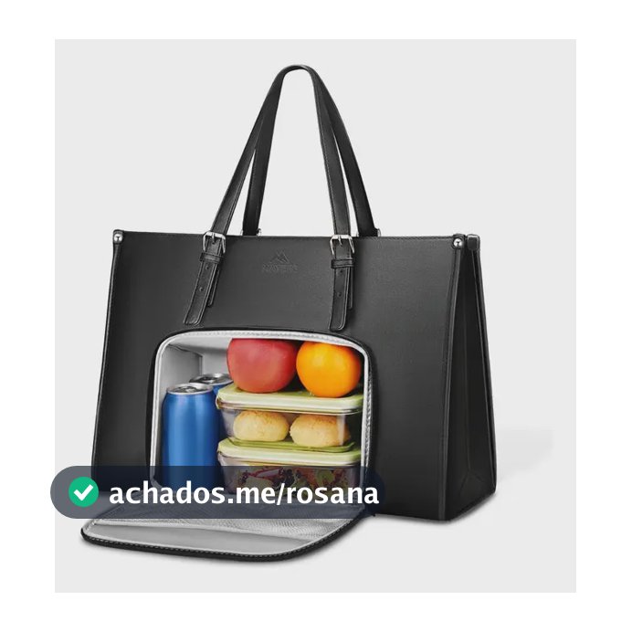 Bolsa Feminina Para Notebook Com Compartimento Térmico Para Almoço Bolsa Tote Executiva Pu Couro 15,6 Polegadas Mochila Conversível Leve Para Trabalho E Escritório, Matein 1447 Cor Preto Liso