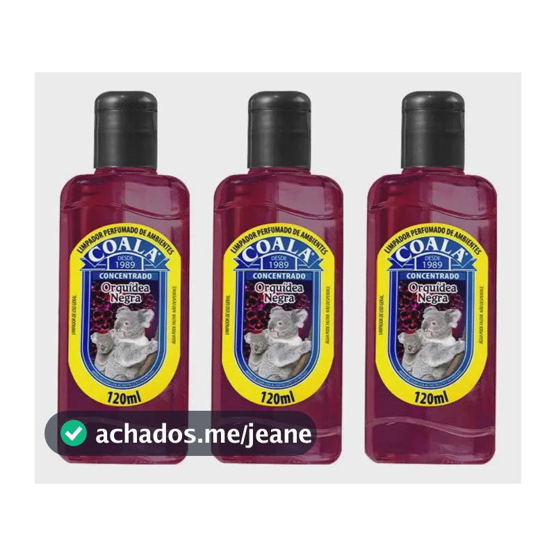 Limpador Perfumado de Ambientes Coala - Orquídea Negra - 120 ml - 3 Unidades