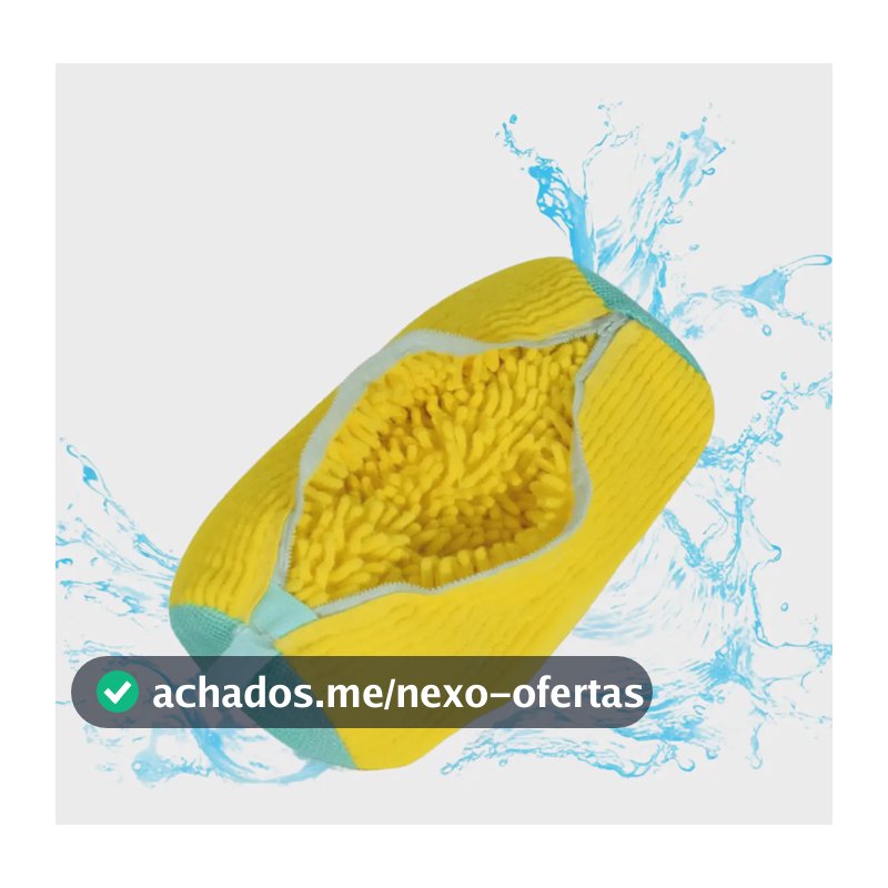 Saco Lavagem Tênis Sapatos Calçados Maquina De Lavar Amarelo