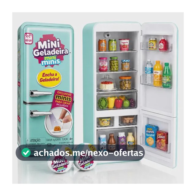 Mini Geladeira Brinquedo Infantil Epsilon Azul-turquesa
