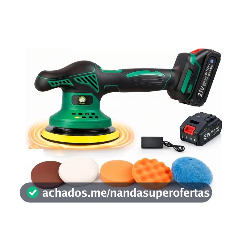 Politriz Lixadeira Automotiva Bivolt 8 Velocidades 2 Bateria