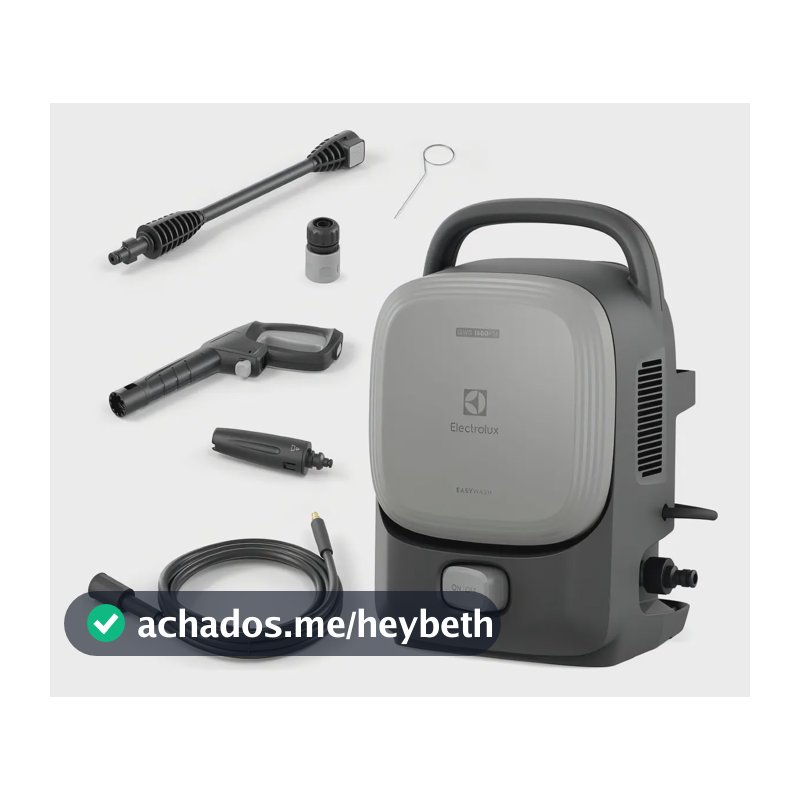 Lavadora De Alta Pressão Electrolux 1600psi 1400w De Potência Com Engate Rápido Easywash Lava Jato Lava Car Qws1600 Cinza