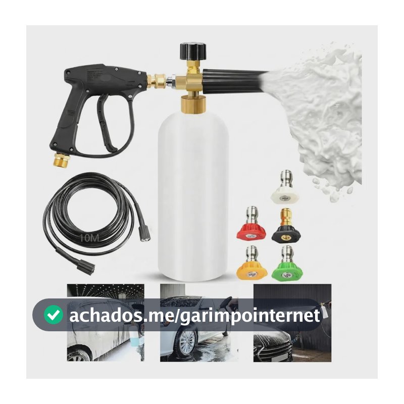 Snow Foam Engate Registro Bicos Coloridos 10m Mangueira