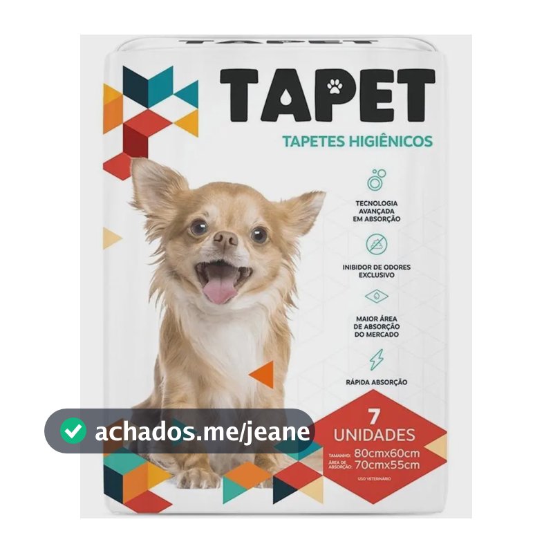 Higiene Para Pet Tapete 80x60 Tapet C/ 07 Un