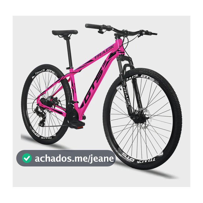 Bicicleta Aro 29 Gts Pro M5 Track 24 Marchas Freios A Disco Cor Rosa Tamanho Do Quadro 17