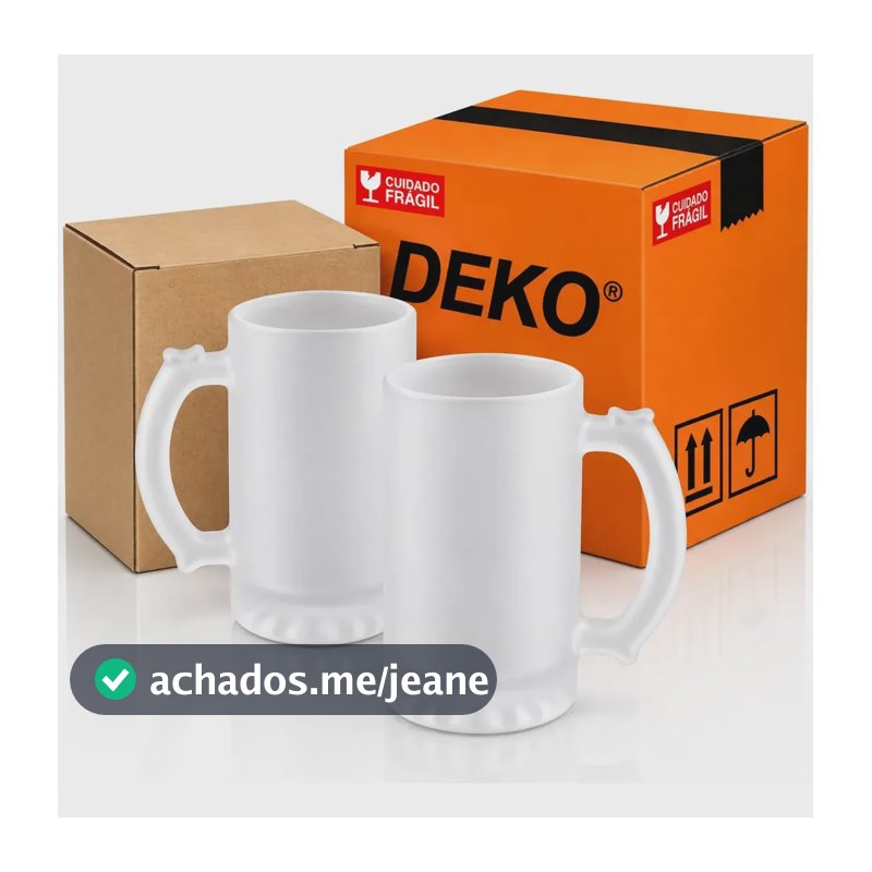 12 Canecas Chopp Jateadas 475ml Vidro Fosco Sublimação Transparente Fosco Fosco, Liso