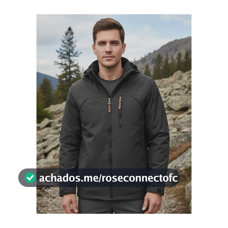 Jaqueta Masculina Impermeável E Corta Vento Com Capuz