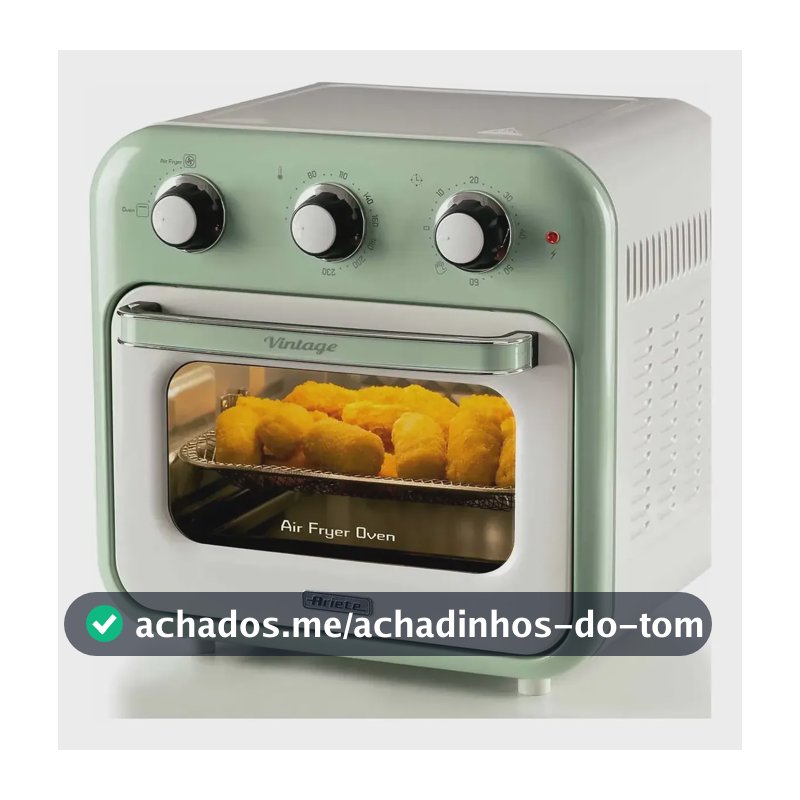 Fritadeira Vintage Air Fryer E Forno 1200w Ariete 16 Litros Verde 127v