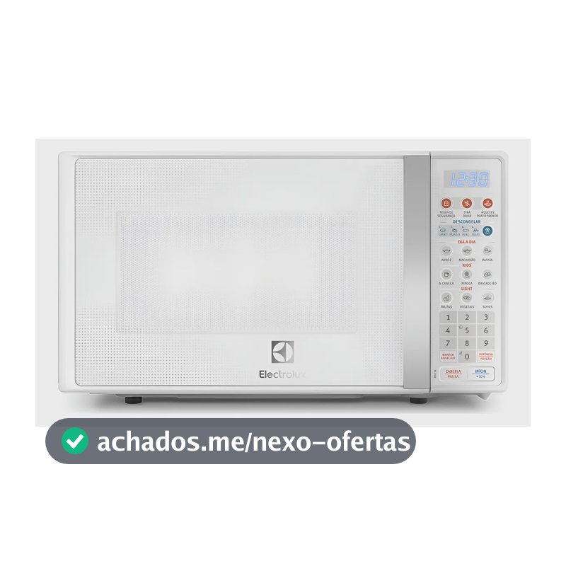 Micro-ondas MTO30 20L Com Função Tira Odor e Descongelar Cor Branco Electrolux