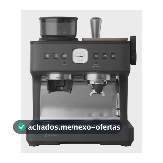 Cafeteira Espresso Latte Electrolux com Moedor de Grãos Integrado, Café em Pó e Sache Saida de Vapor independente Aquecimento de Xícaras Estilo Barista Expert ECM90 Preto Fosco