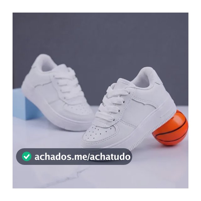 Tênis Air Infantil Branco Escolar Pagem Meninos Meninas Baby