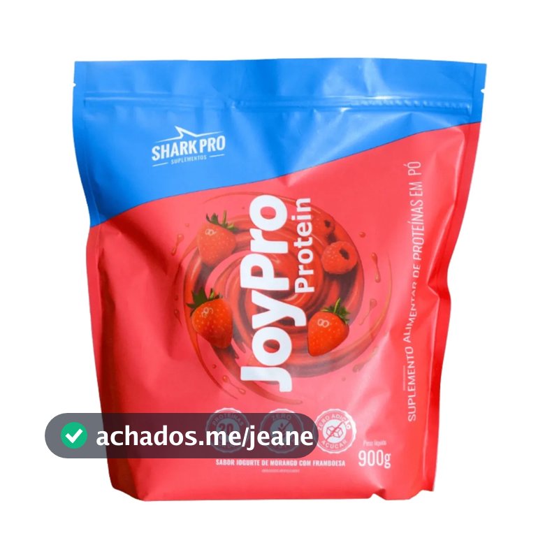 Whey Protein Joypro Refil 900g Shark Pro Iogurte Com Morango
