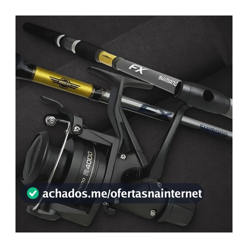 Kit Pesca Profissional Shimano Molinete Ix4000 + Vara 1,98m Preto