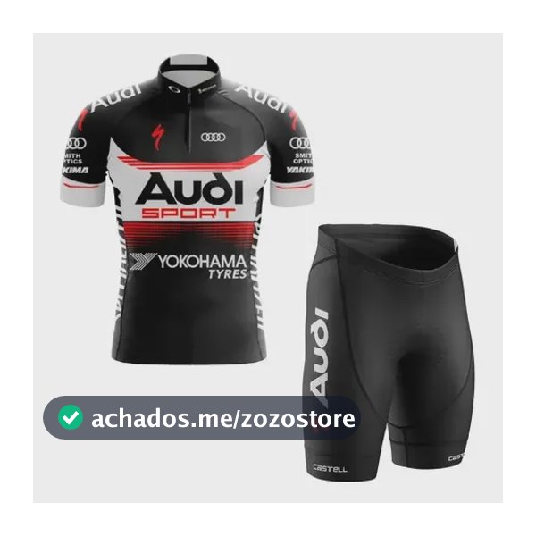 Conjunto Camisa Manga Curta Ciclismo E Bermuda Audi Mtb