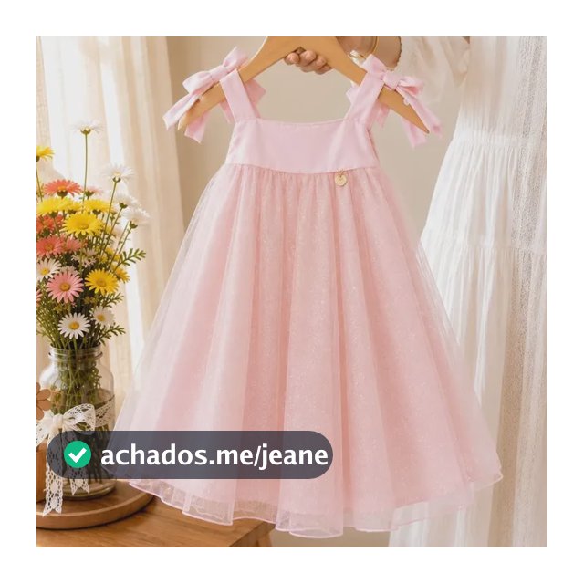 Vestido Infantil Para Menina De Luxo Trapézio Com Brilho