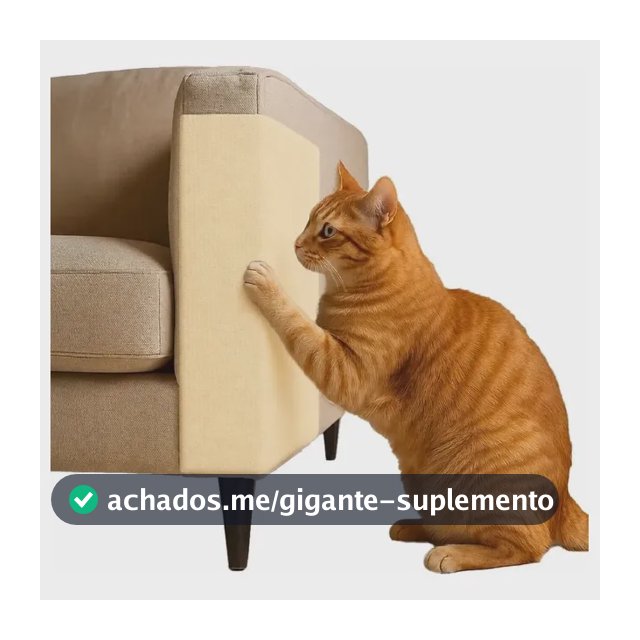 Arranhador Protetor Adesivo Gatos Sofá, Escalada 2m + Brinde Bege Claro