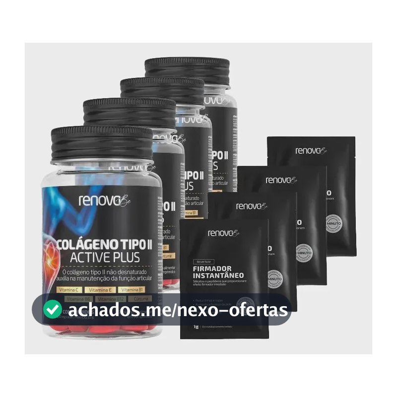 Kit 4x Colágeno Tipo 2 Renova Be Vitaminas B1 B6 B12 Vit C E