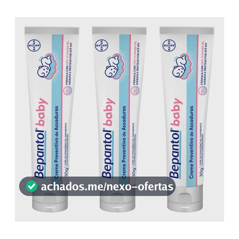 Kit 3 Pomadas Bepantol Baby Assaduras 30g