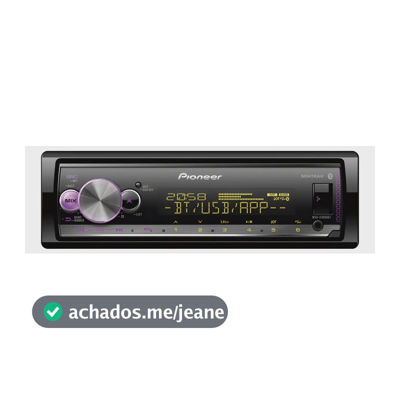 Som Automotivo Pioneer Mvh X3000 Com Usb E Bluetooth E Radio