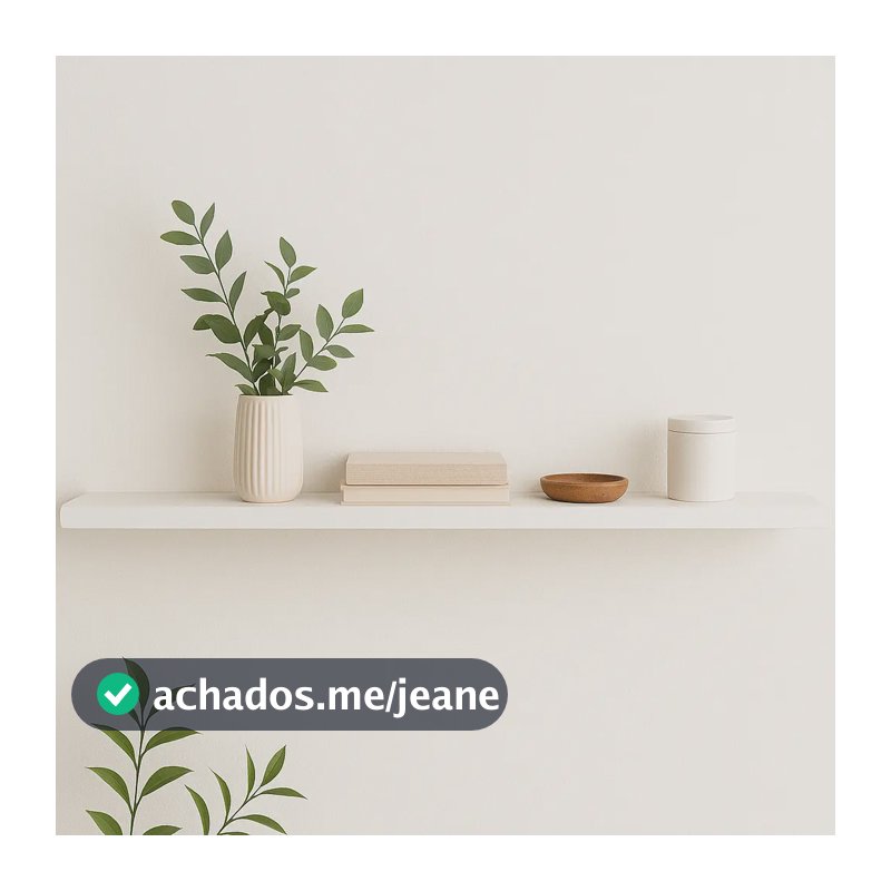 1 Prateleira 120x20 Mdf Branco Com Suporte Invisivel Branco
