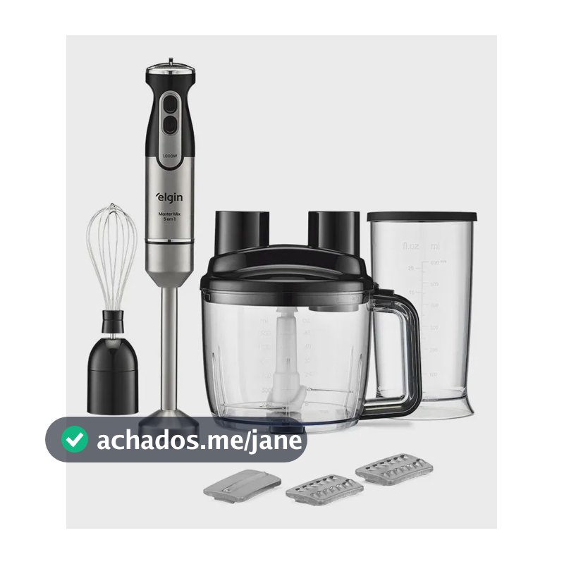 Mixer Master Mix 5 Em 1 Elgin 1.000w 110v 5 Funções Prateado