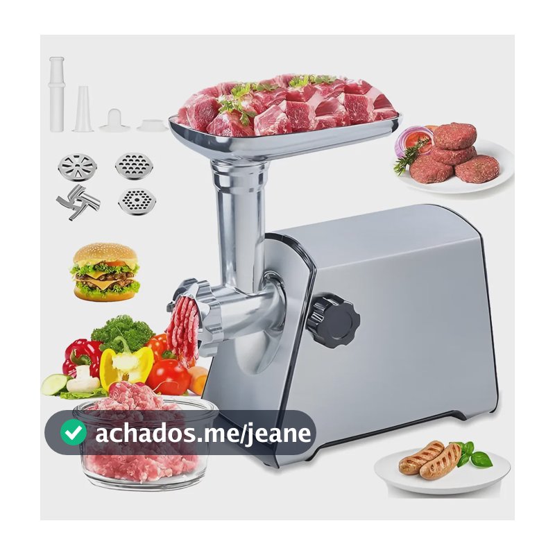 Maquina Moer Alho Moedor De Carne Linguiça Elétrico 3000w