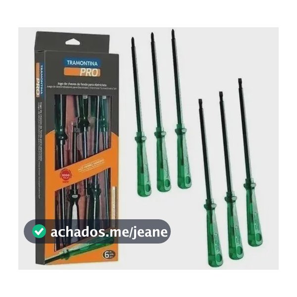 Kit De Chaves Fenda Phillips Isolada Com 6 Peças Tramontina