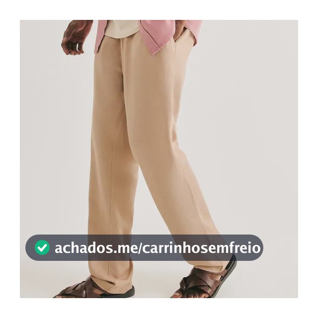 Calça Masculina Reta Em Linho Hering